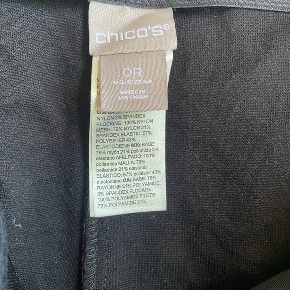 Chicos Slim‎ Ankle Floral Black Pant Size 0-R/Small - Picture 6 of 7